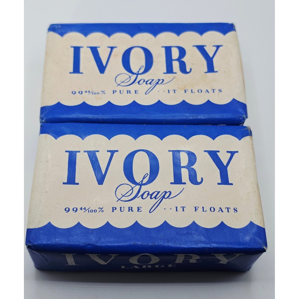 Vintage Ivory Soap Bars Set of 2 Large Size Procter & Gamble Made in USA Retro